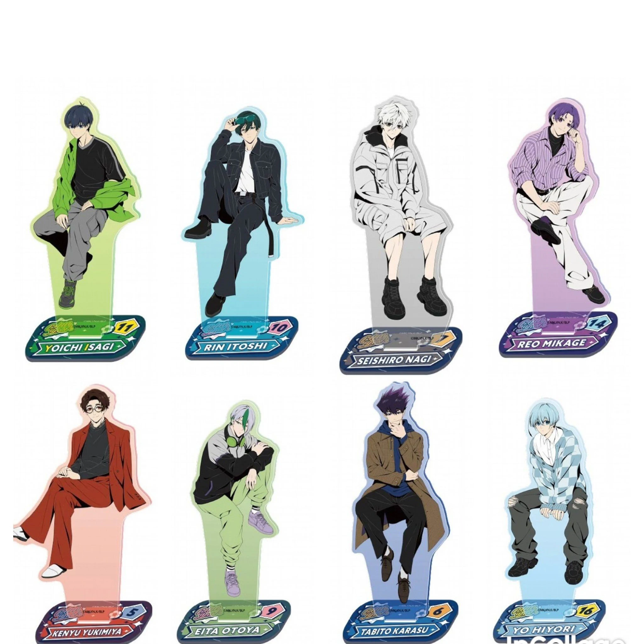 

Аниме BLUE LOCK Mikage Reo Nagi Seishiro Rin Hiori You косплей мультфильм акриловый стоячий знак фигурка подставка подарок на Хэллоуин