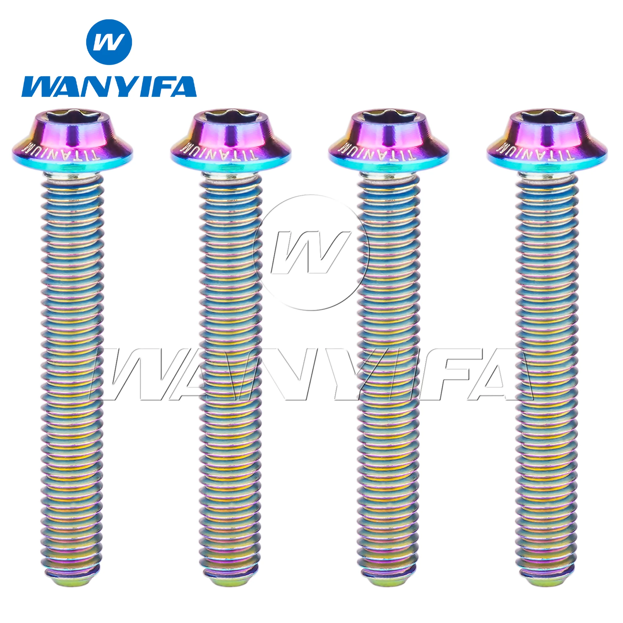 Titanium Bolts M3x6/8/10/12/15/18/20mm Torx T10 Disc-Shaped Umbrella  Screw Personalized Screws for Bicycles 4pcs/10pcs