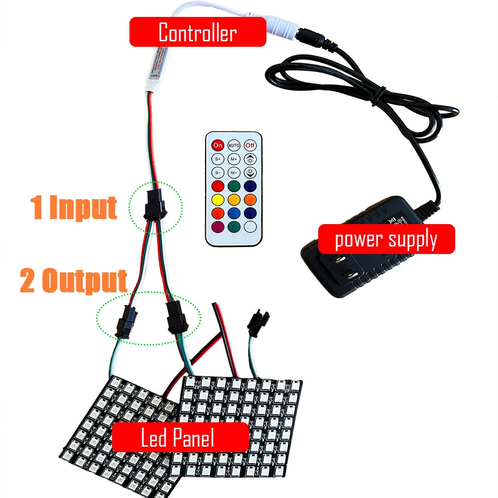 2Pin 3Pin 4Pin 5Pin 6Pin LED Splitter Connector JST SM Male Female Wire Cable For WS2812 WS2811 SK6812 RGB RGBW Led Strip