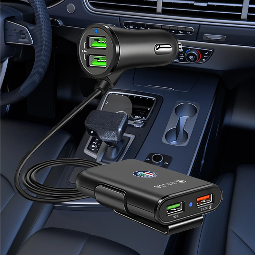 3 In 1 Fast Charger USB Data Cable Car Accessories For Alfa Romeo Giulia Stelvio Giulietta 156 159 147 Mito Tonale Brera Disco V