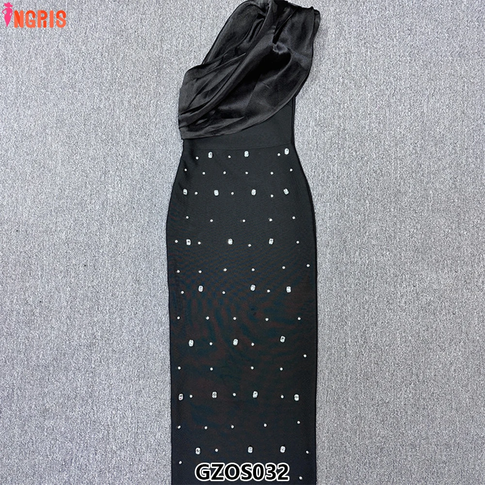 جديد إمرأة مثير قطري الكتف الساتان القماش التيلة تمتد فساتين السهرة Sehe Fashion-GZOS032 #4