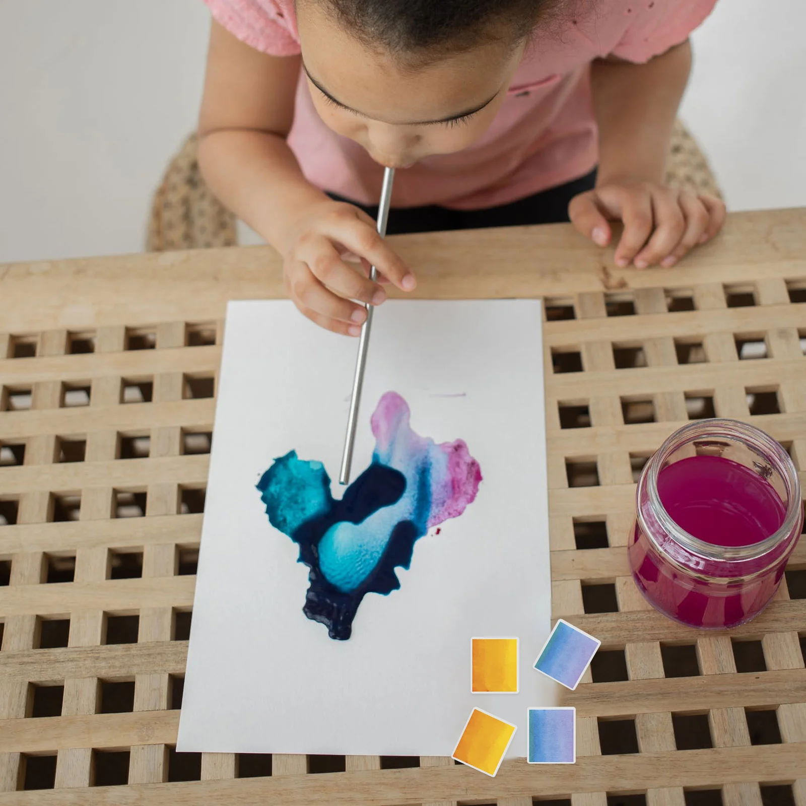 50 قطعة من المنصات المائية بنصف مقلاة صواني بلاستيكية فارغة لتخزين الدهانات الصلبة تصميم مدمج قابل للغسل مثالي للاستخدام في الهواء الطلق #2