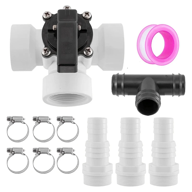 Pool 3-Way Diverter Valve Kit 1.25Inch Or 1.5Inch Female Universal Combination Hose Combo Adapter Pool Accessories