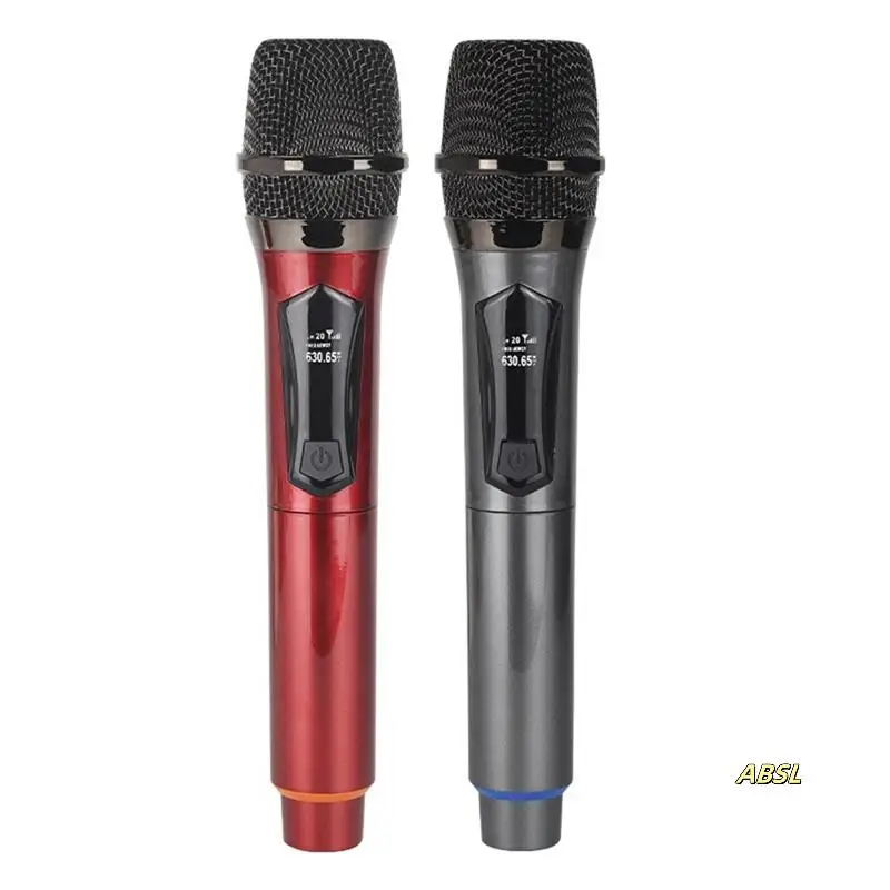 

Wireless Microphone 6.35 Interface One-To-Two Handheld Mic Micphone For Party Karaoke Professional Church Show Meeting