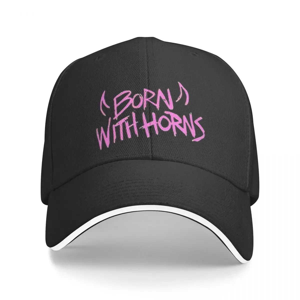 Born With Horns Baseball Caps Popular MGK Sandwich Hats for Men Women Polyester Caps Hat Outdoor