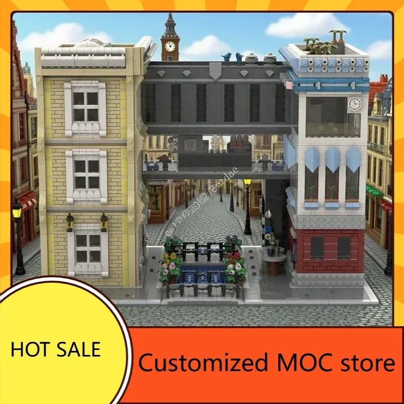 4485PCS University Campus MOC Puzzle StreetView CityArchitecture Holiday Birthdayal DIYAssembly Toy Christmas Gift for Adult Age