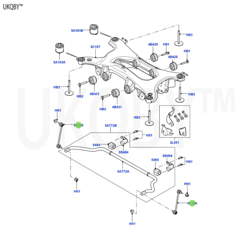 La nd Ro ve r second-generation Freelander 2006-2014 LR002876 linkage stabilizer bar