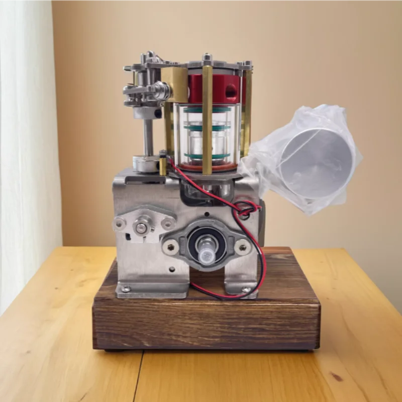 Alcohol engine four-stroke mini internal combustion engine model scientific physics experiment model creative mechanical gift