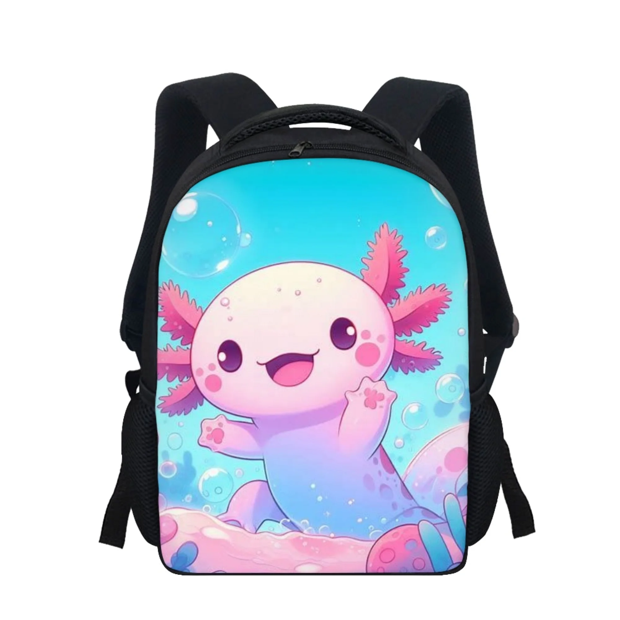 Mochila escolar con estampado 3d de salamandra de dibujos animados para niños y niñas, regalo sorpresa de 12 pulgadas, novedad