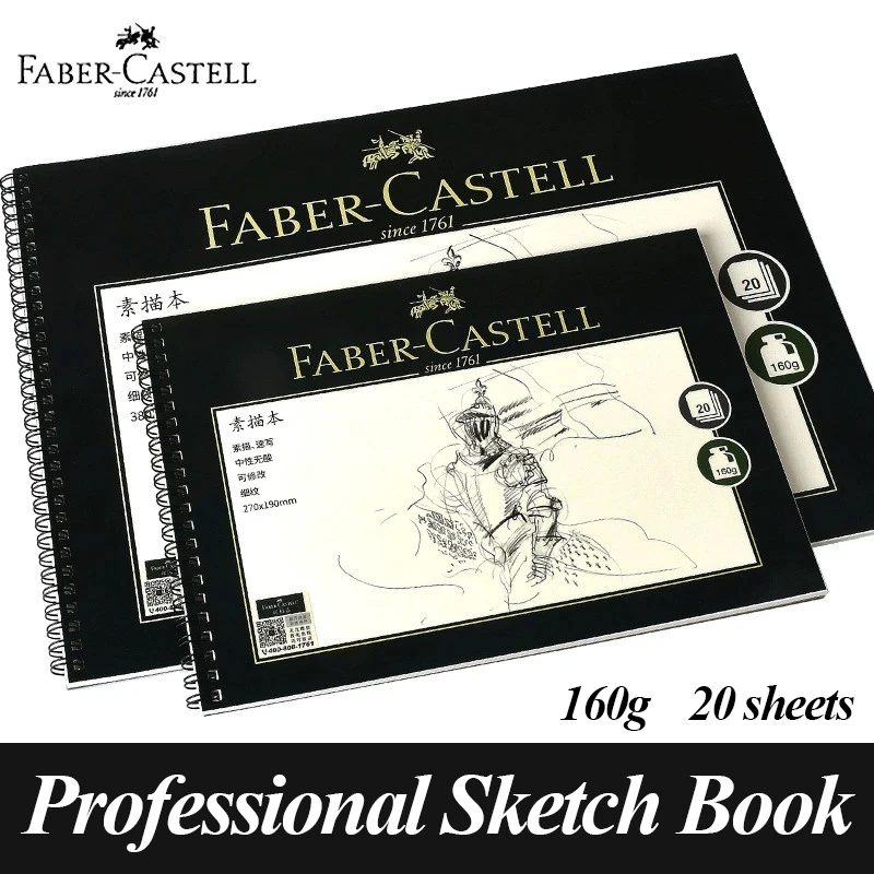 caderno-de-desenho-faber-castell-8k-16k-com-20-folhas-papel-profissional-para-desenho-artistico-bloco-de-esbocos-para-estudantes-materiais-de-arte