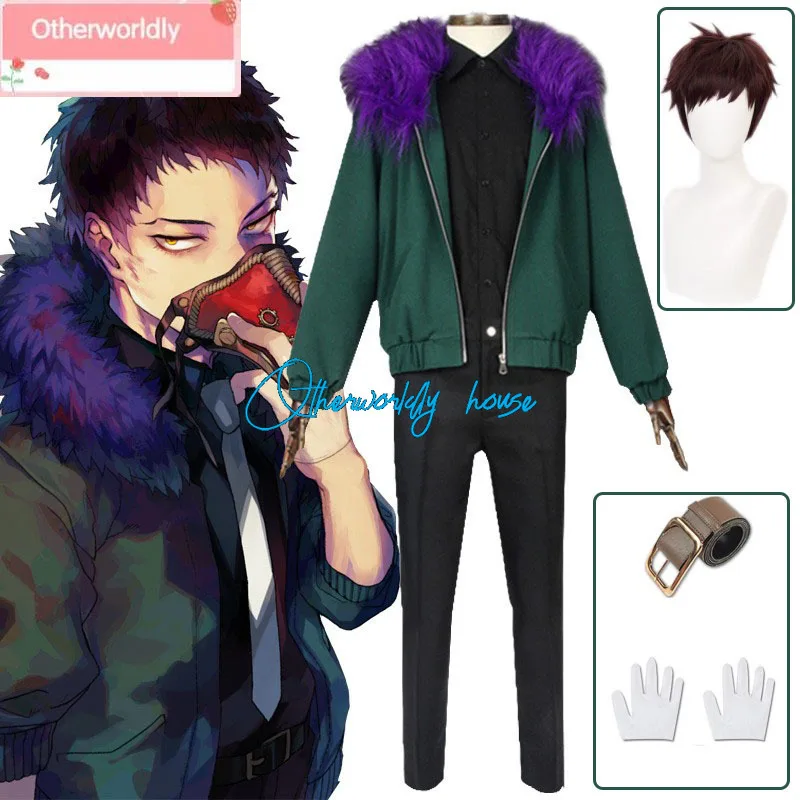 Chisaki Kai Overhaul Cosplay Costume Anime Outfit Boku No My Hero Academia Halloween Adult Jacket Shirt Pants Wig Suit For Man