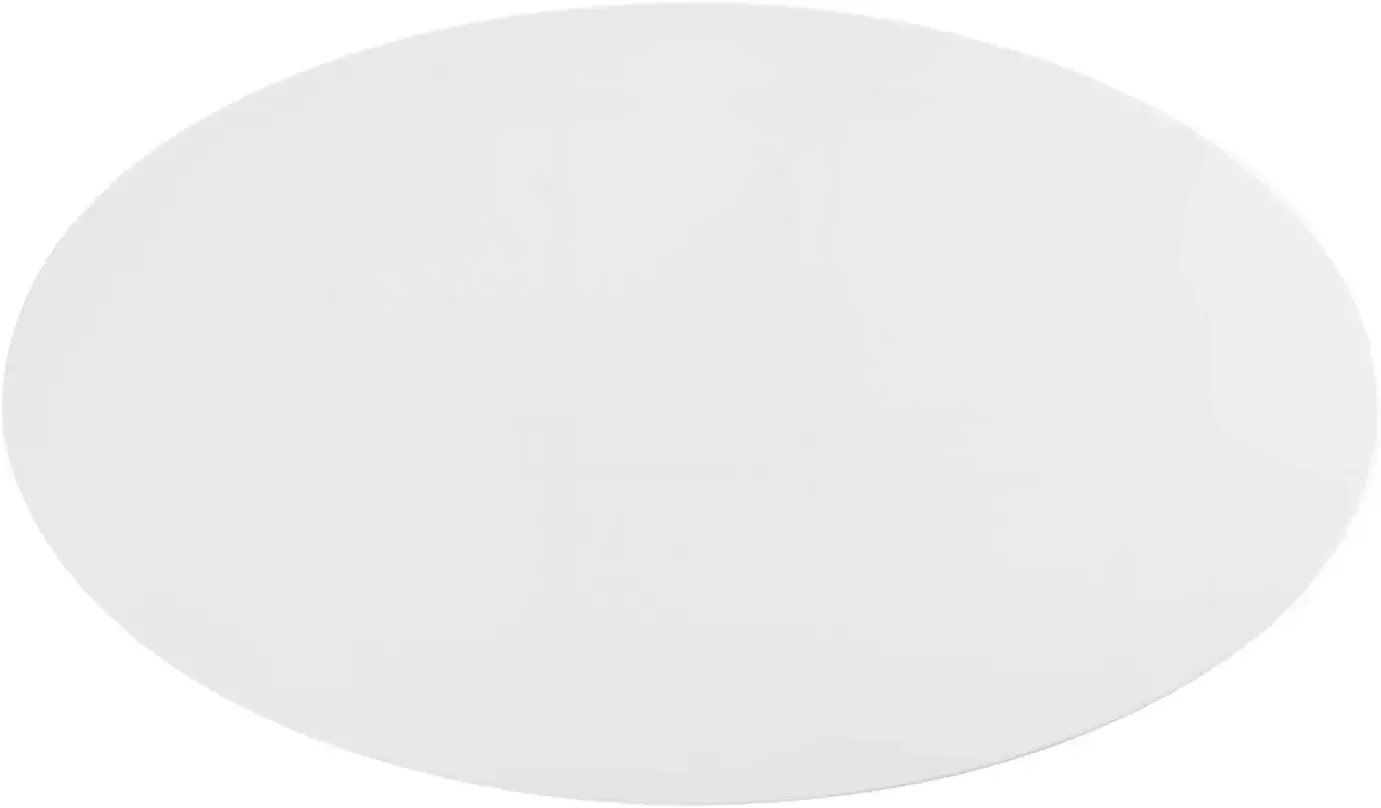 طاولة طعام حديثة من ليبا مقاس 48 بوصة في منتصف القرن مع سطح بيضاوي وقاعدة بقاعدة باللون الأبيض