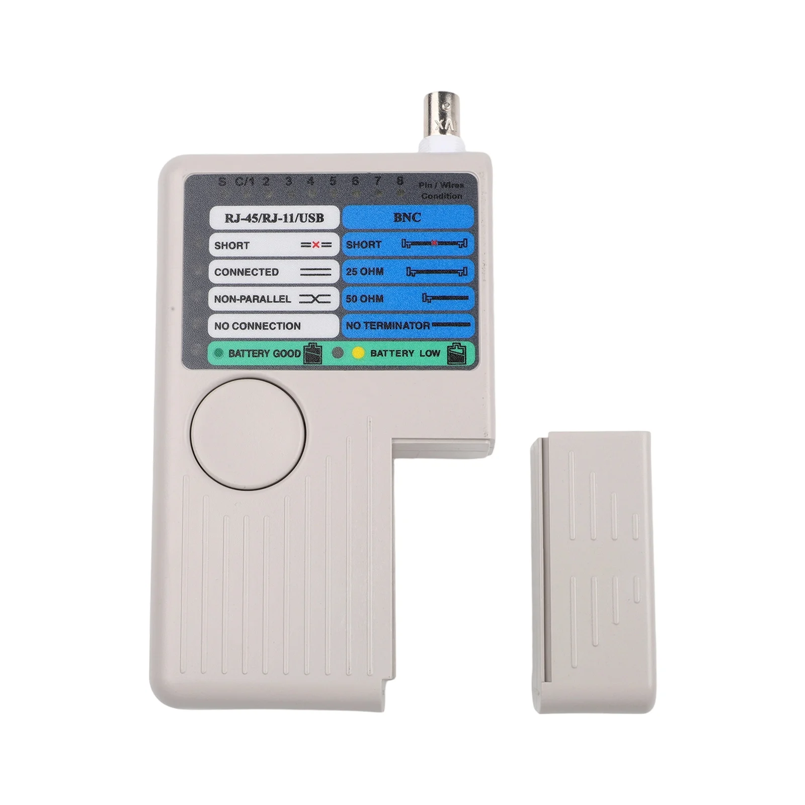 4In1 LAN Cable Wire Tester for RJ45 RJ11 USB BNC Tests Shielded and Unshielded Cables Includes Low Battery Indicator