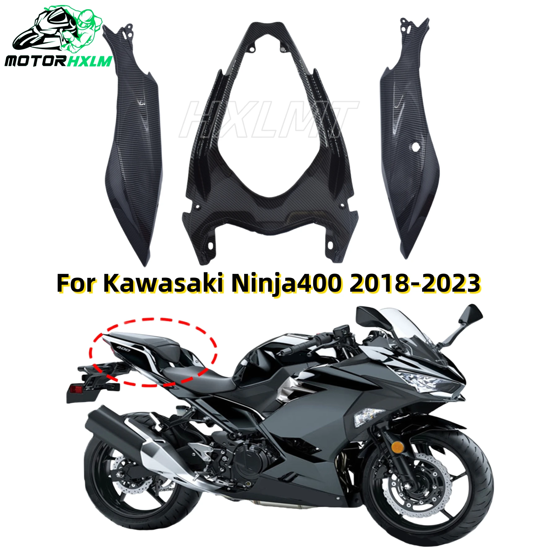 

Motorcycle For Kawasaki Ninja 400 Ninja400 2018 - 2019 - 2023 Left Right Tail Fairing Kits Bodywork Unpainted Plastic Parts