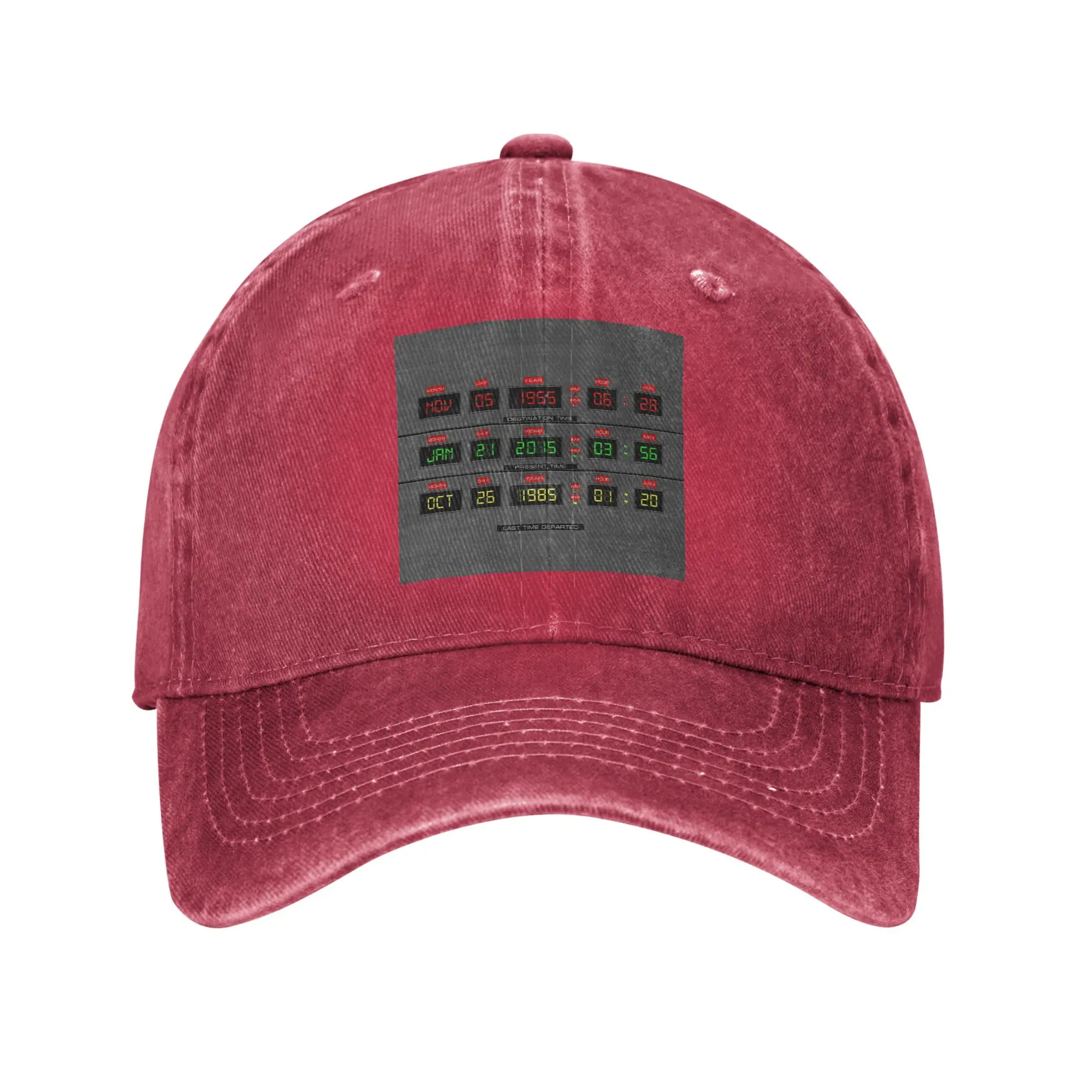 Back To The Future Washed Denim Cap Casual Baseball Caps Adjustable Hat Summer Unisex Baseball Hats