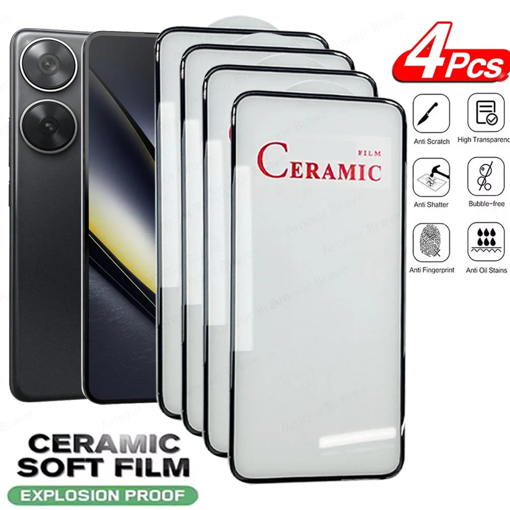 

4 Pcs HD Soft Ceramic Film For POCO X6 F4 F5 M6 M5 M4 M3 Pro 5G 4G Screen Protector For POCO F6 X5 X4 X3 Pro C65 Protectors Film