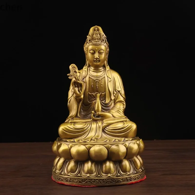 fx-22-pure-copperstatue-sitting-on-nanhai-guanyin-home-temple-worship-ornaments-to-give-birth-to-children-and-keep-them-safe