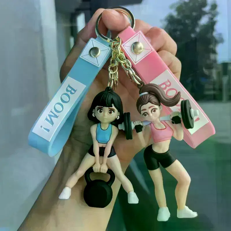 Yoga Fitness Gifts - Chaveiro de Silicone Criativo com Design