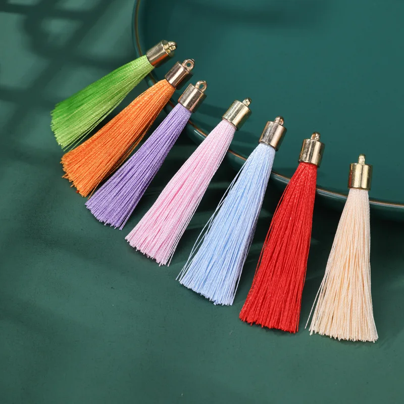 10/20Pcs/Pack Small Golden Cap Tassel Pendant Jewelry Fringe Trim Decor Tassel Accessories DIY Crafts Earrings Handmade Material