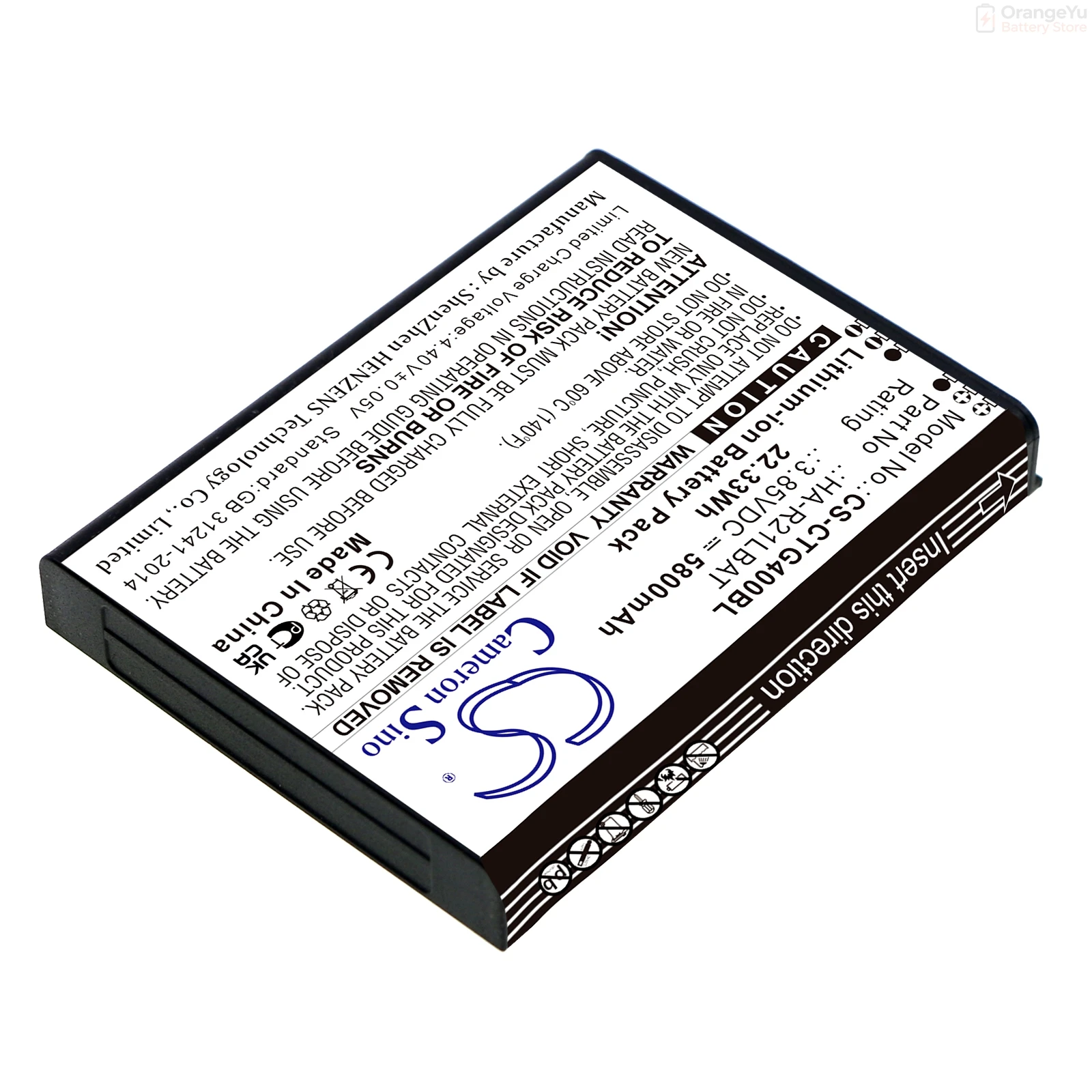100% NEW Replacement 3.85V 5800mAh Barcode Scanner Battery HA-R21LBAT for Casio IT-G400
