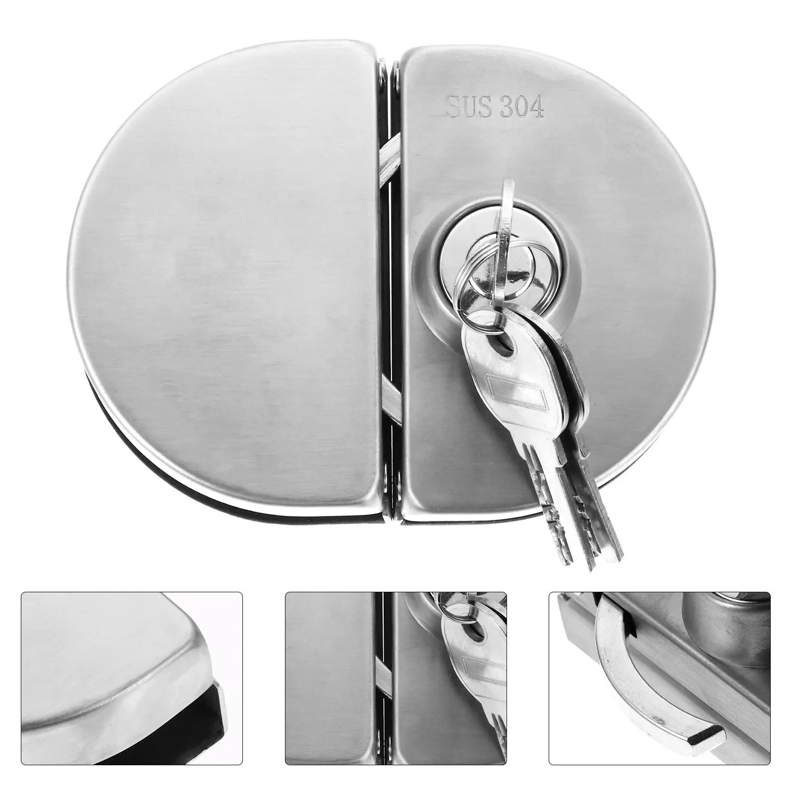 

Замок для стеклянных дверей с двойными болтами, подходит для двустворчатых раздвижных дверей из закаленного стекла толщиной 10-12 мм, высокозащитный замок для дома и офиса