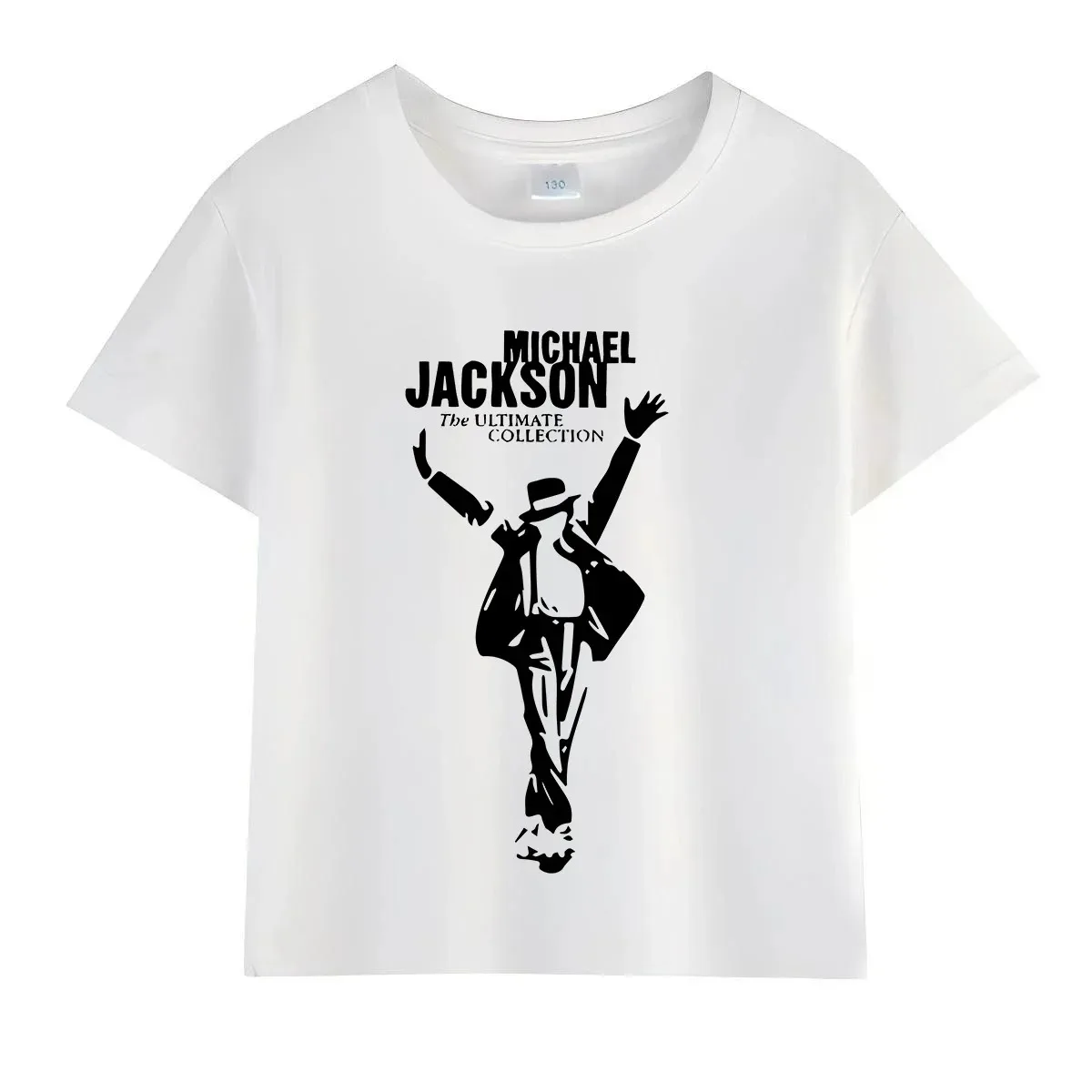 Michael Jackson Rock N Roll T-Shirt für Kinder, modisches Rundhals-Oberteil für Kinder, Sommer-Freizeitkleidung für Babys, Jungen/Mädchen – Detail 2