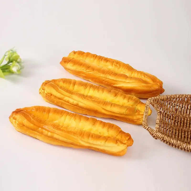 Simulation Fried Dough Stick Squeeze Slow Rising Stress Relief Toy Soft PU Food Squeeze Toy Photography Prop Decor Gift For Kids