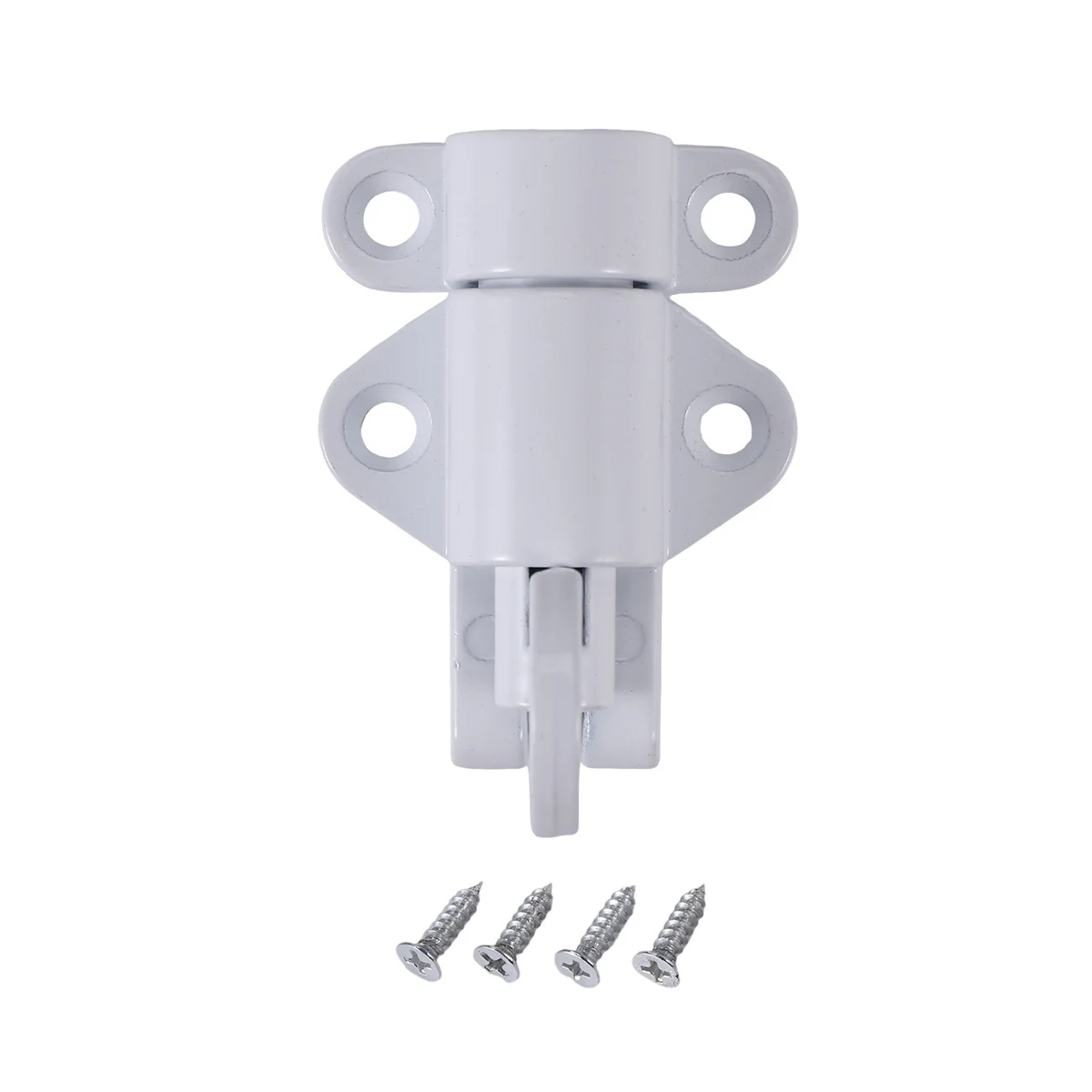 Aluminum Alloy Security Automatic Window Gate Lock Spring Bounce Door Bolt Latch, White