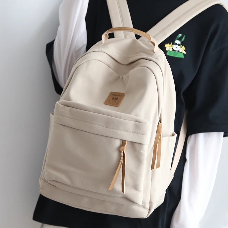 

Schoolbag girl middle school student girl new backpack female collision color casual simple fashion backpack female shoulders