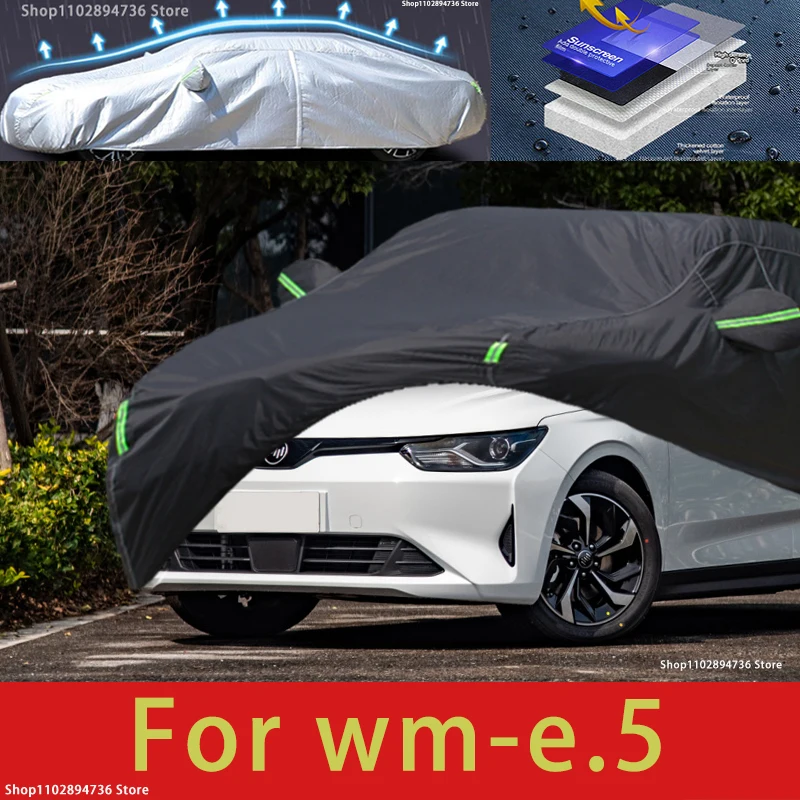 

For WM E.5 Fit Outdoor Protection Car Covers Snow Cover Sunshade Waterproof Dustproof Exterior black car cover