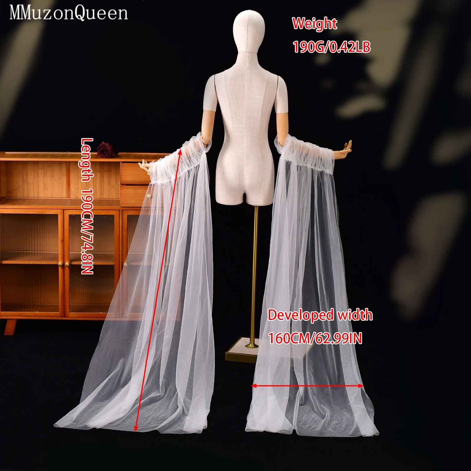 TOPQUEEN Guantes Largos Muje Bolero Frau Elegante Hochzeit Zubehör Für Bräute Abnehmbare Braut Langarm Vg136 – Detail 25