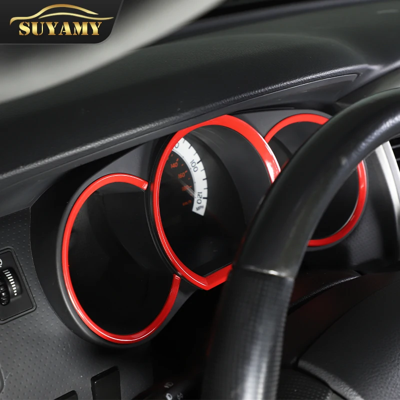 For Toyota Tacoma 2011-2014 Stainless Steel Dashboard Tachometer Trim Ring Cover Sticker Car Interior Modeling Accessories 3pcs