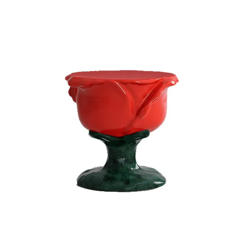 Rose door light luxury high sense home shoe stool creative ornament housewarming gift