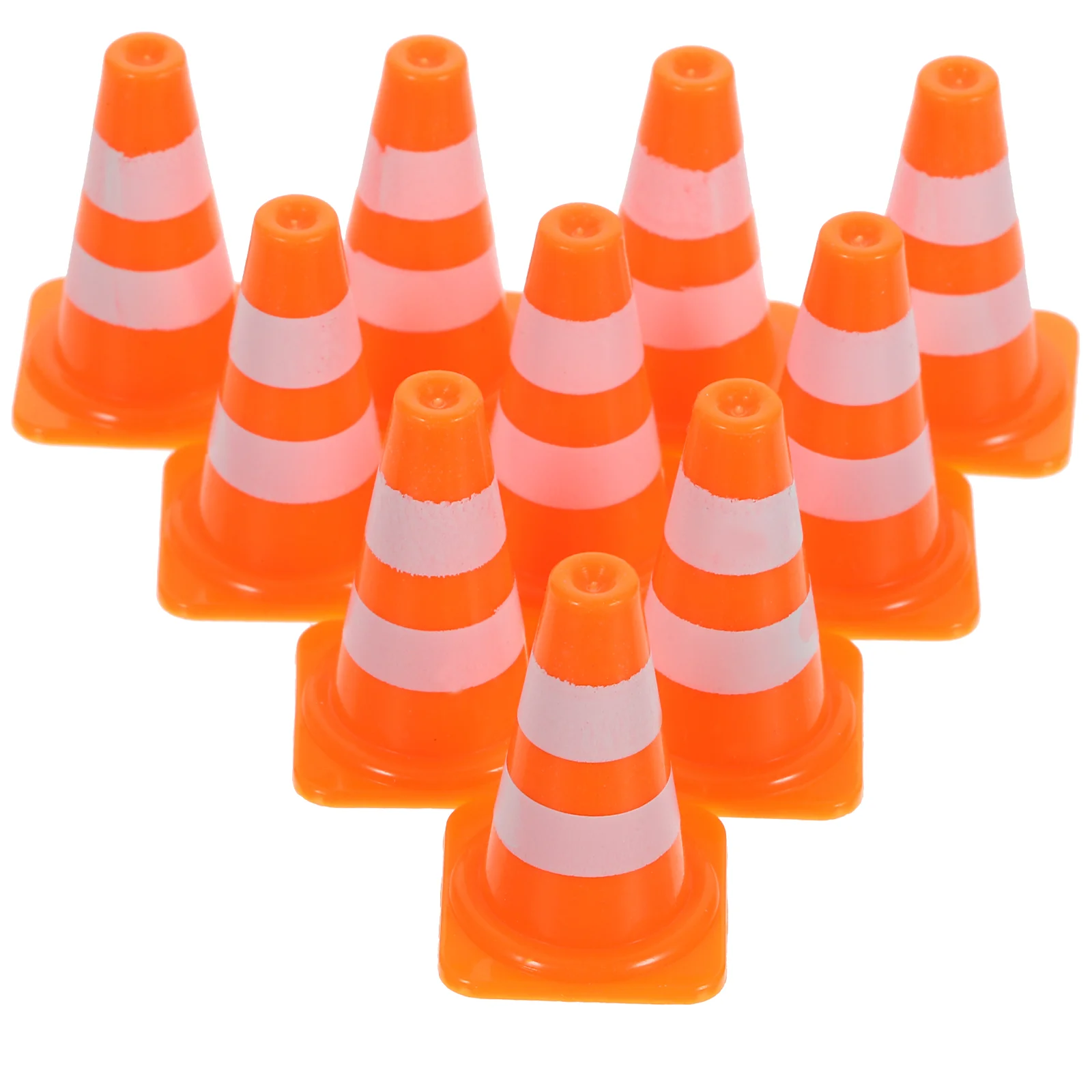 

50 Pcs Toy Traffic Roadblock Mini Toys Construction Sign Miniature Kids Street Signs Models Plastic Cones Child