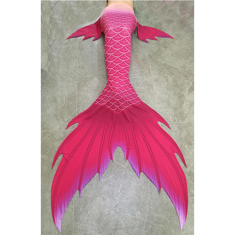 Drop Shipping Mermaid Tails for Swimming with Monofin Fin Fish Shape Mermaid Skins Dress can Mathching Mahina Kid and Adult Size