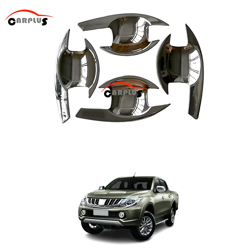 

Автомобильные хромированные аксессуары для Mitsubishi Triton L200 2015-2019, АБС-пластик, хромированная дверная ручка, крышка чаши, аксессуары