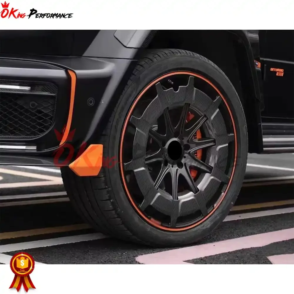 For Rocket Brabu G900 Style Forged Wheels with Real Dry Carbon Fiber Trims Factory Price Customized Aluminum Alloy Rims