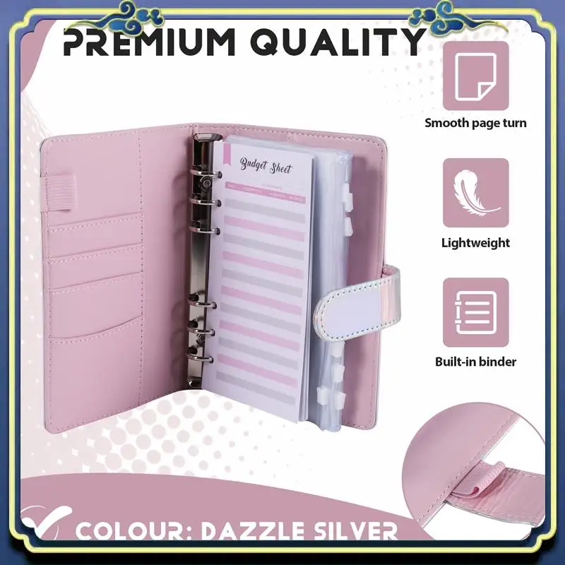 A86P-Budget Binder Set - Budget Binder With Cash Envelopes, Cash Organizer Money Saving Binder Cash Envelopes For Budgeting
