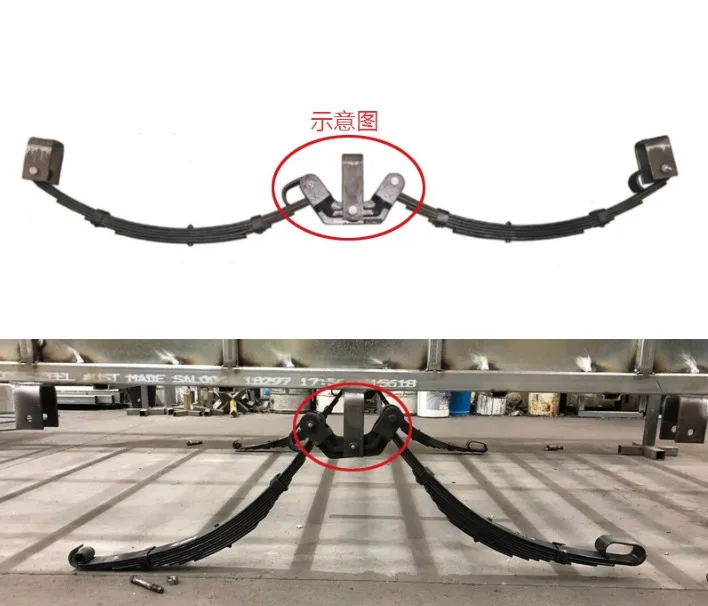 Car Pivot Roller Arm Trailer Hitch Connector Dual Axle Carbon Steel For Camper Spring Chassis Accessories