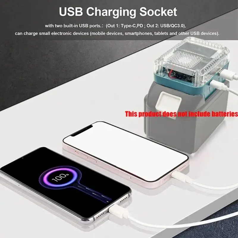 وظائف محول شاحن البطارية المتقدمة 140W الوصيع USB C واجهات مراقبة الوقت الحقيقي تحويل كفاءة نظام