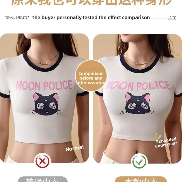 10 سنتيمتر الترا رفع حمالة الصدر المضادة للانزلاق قبضة كأس النخيل رفع لا سلك صديرية دائرية بوستير للنساء رفع دعم الزفاف الملابس الداخلية #5