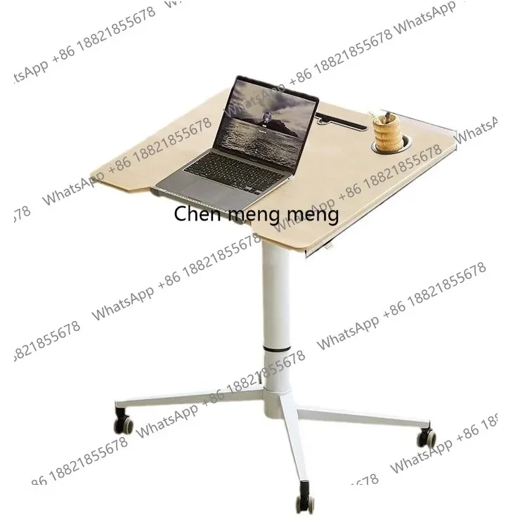 E153 Lifting art drawing table Mobile solid wood painting learning table Home drawing board Engineering drawing table