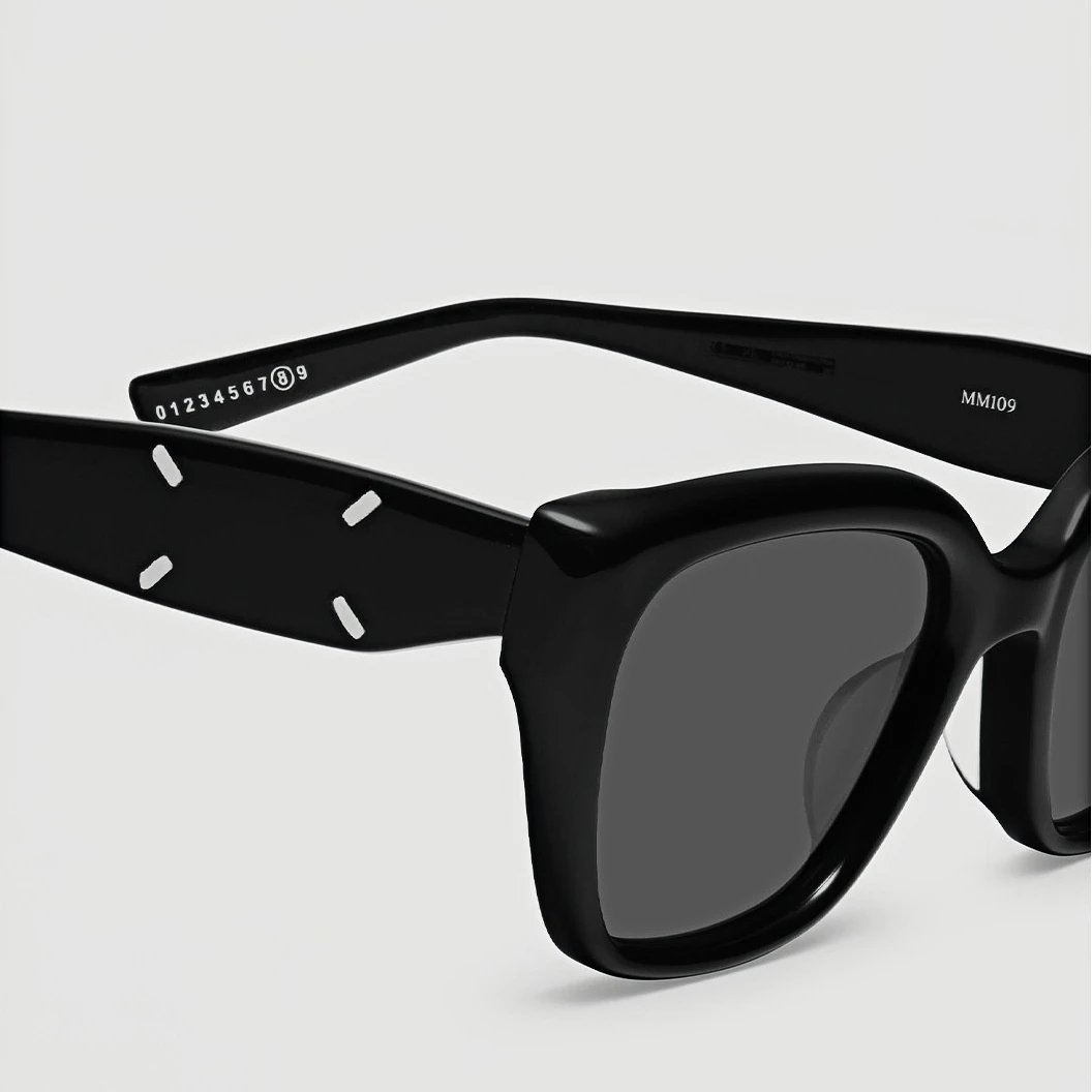 نظارات شمسية GM Collaboration MM109 نظارات شمسية مربعة للجنسين باللون الأسود UV400