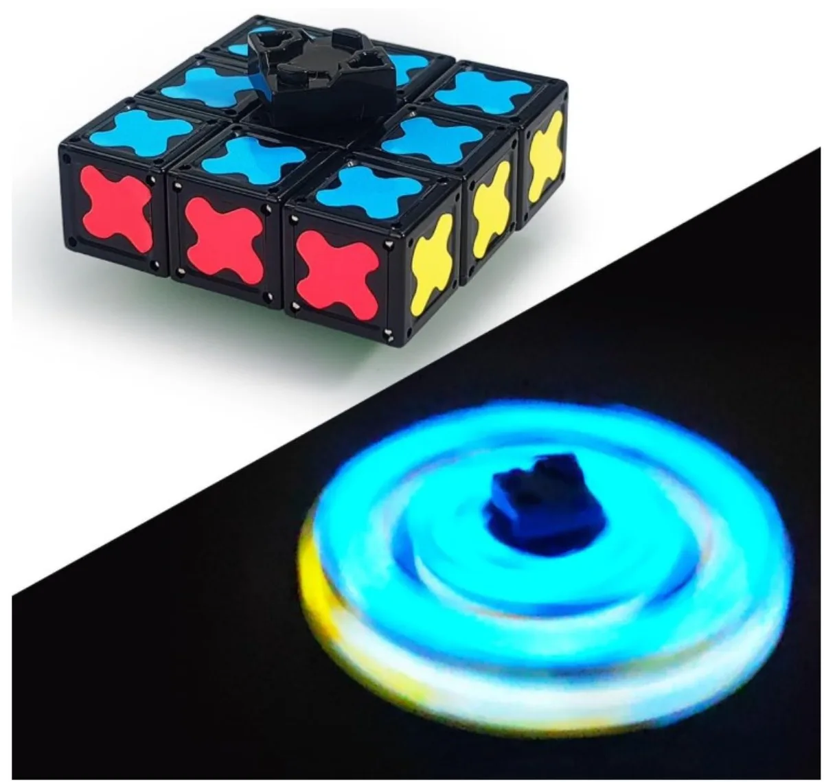 Rompecabezas creativo, juguete para aliviar el estrés, cubo infinito giratorio Transformable, regalo sensorial para aliviar el estrés, regalo navideño