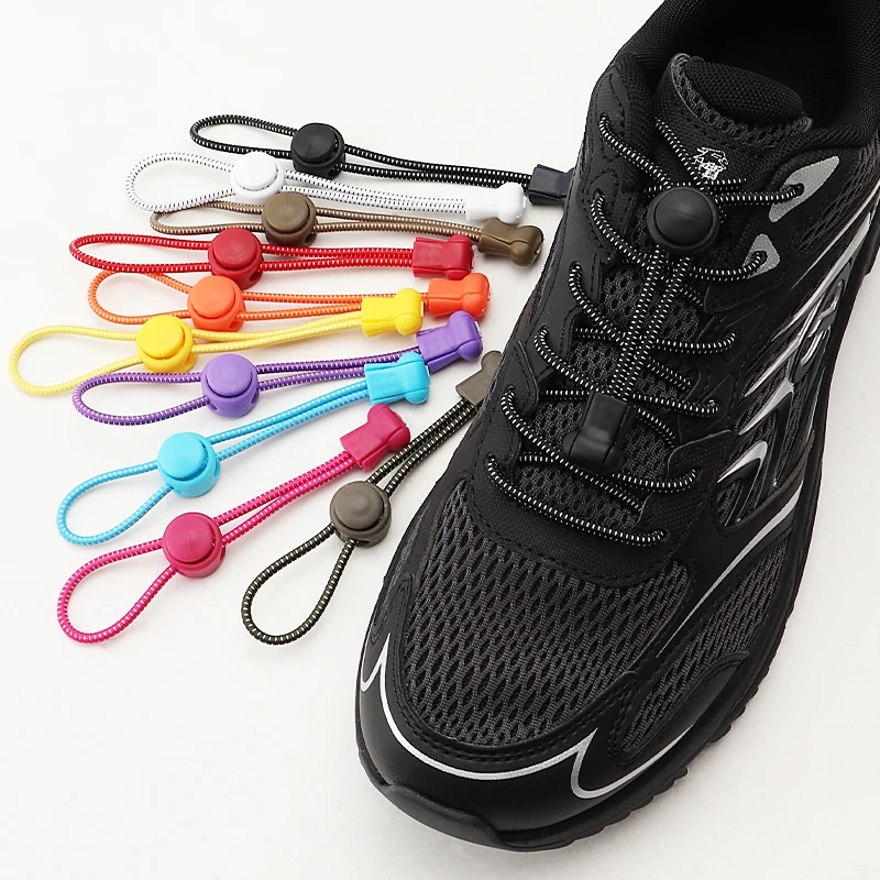 Elastische Schnürsenkel ohne Binden mit Verschlussclips, Ersatz-Kit für Lauf- und Freizeitschuhe, Unisex für Erwachsene und Kinder, Schuhzubehör
