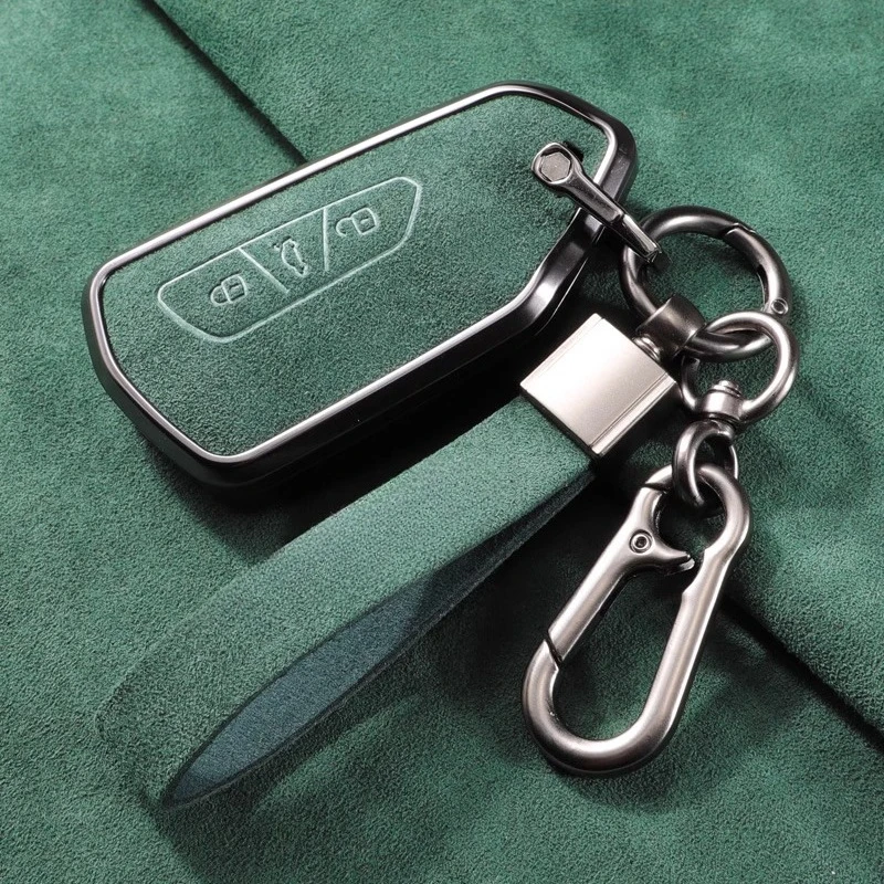 

Подходит для Volkswagen Teramont T-ROC Tavendor из алюминиевого сплава + замша, чехол для дистанционного ключа автомобиля, лучшая защита