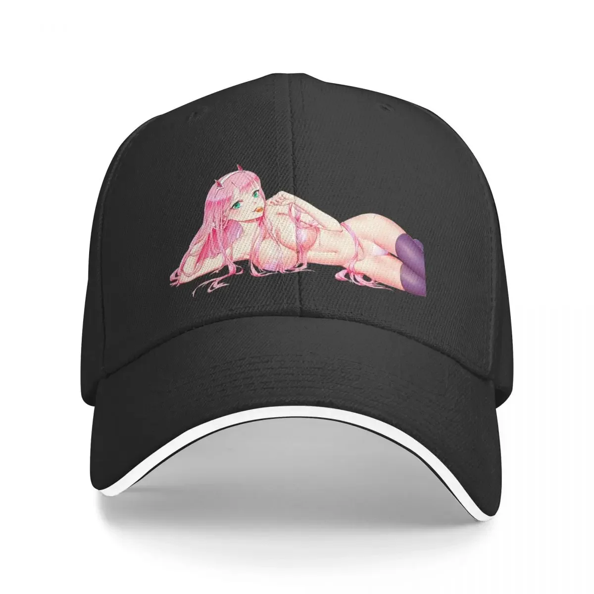 

Beautiful Sexy Girl Zero Two Darling In The Franxx Baseball Cap Vintage New In The Hat Men Golf Wear Women's