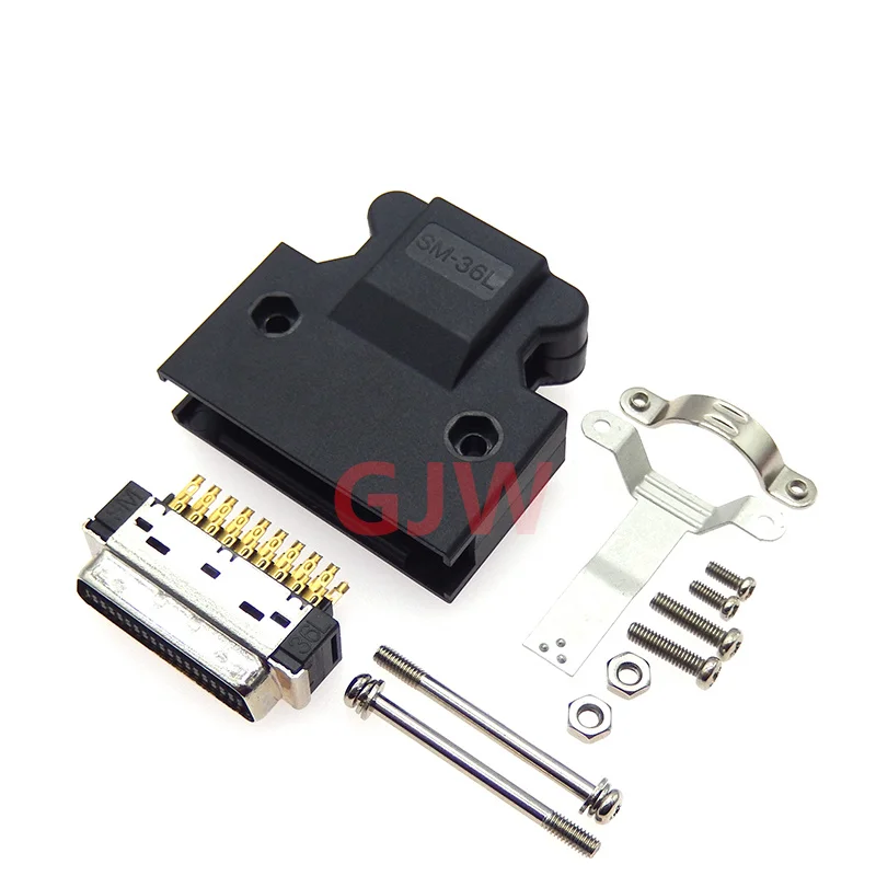 1PCS SCSI Connector SCSI-36pin Plug 36 Core HPCN SM-36L Servo Connector Full Gold