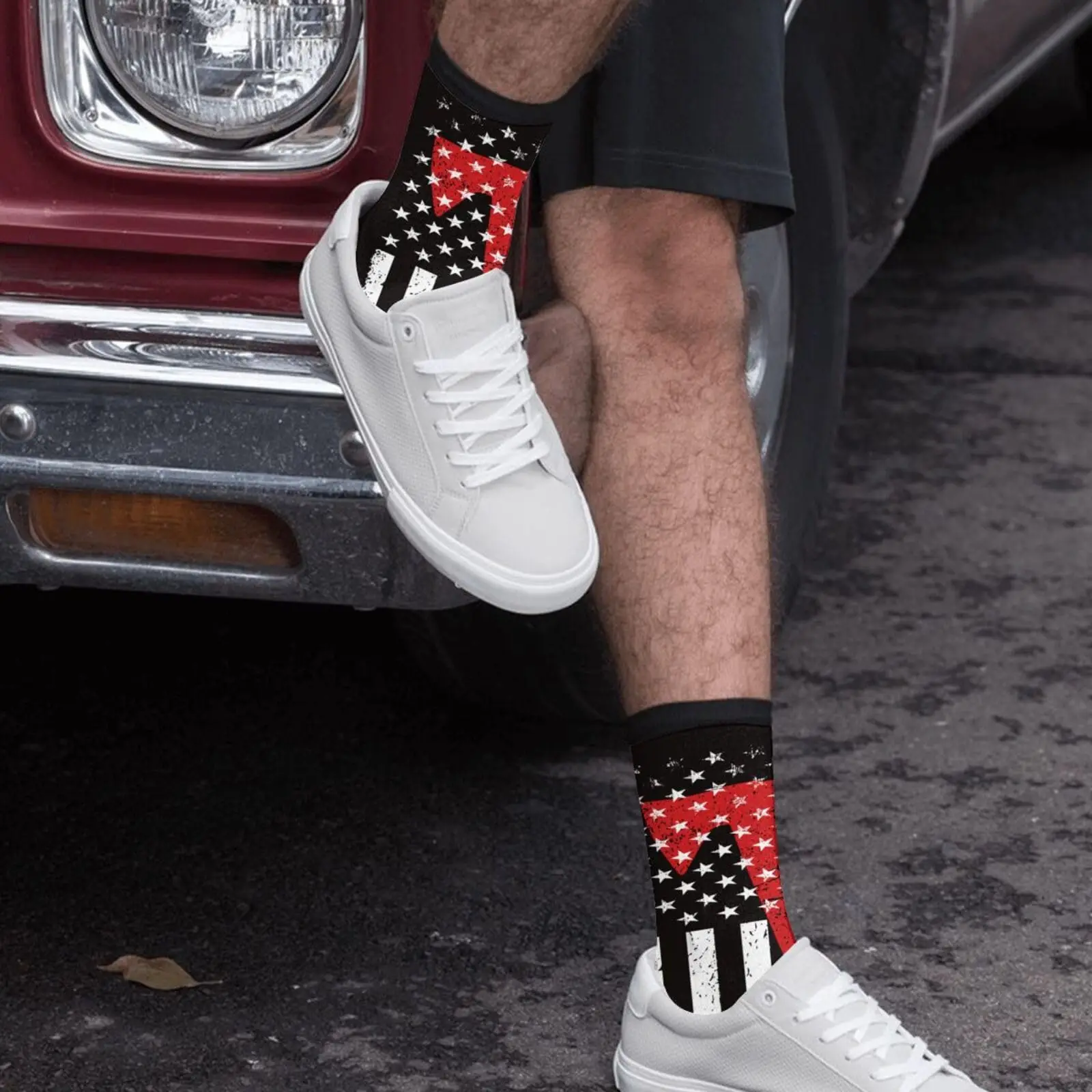 Fire Fighter Novelty Crew Socks Casual Crazy Funny Dress Socks For Women Men Teens Gift image 5