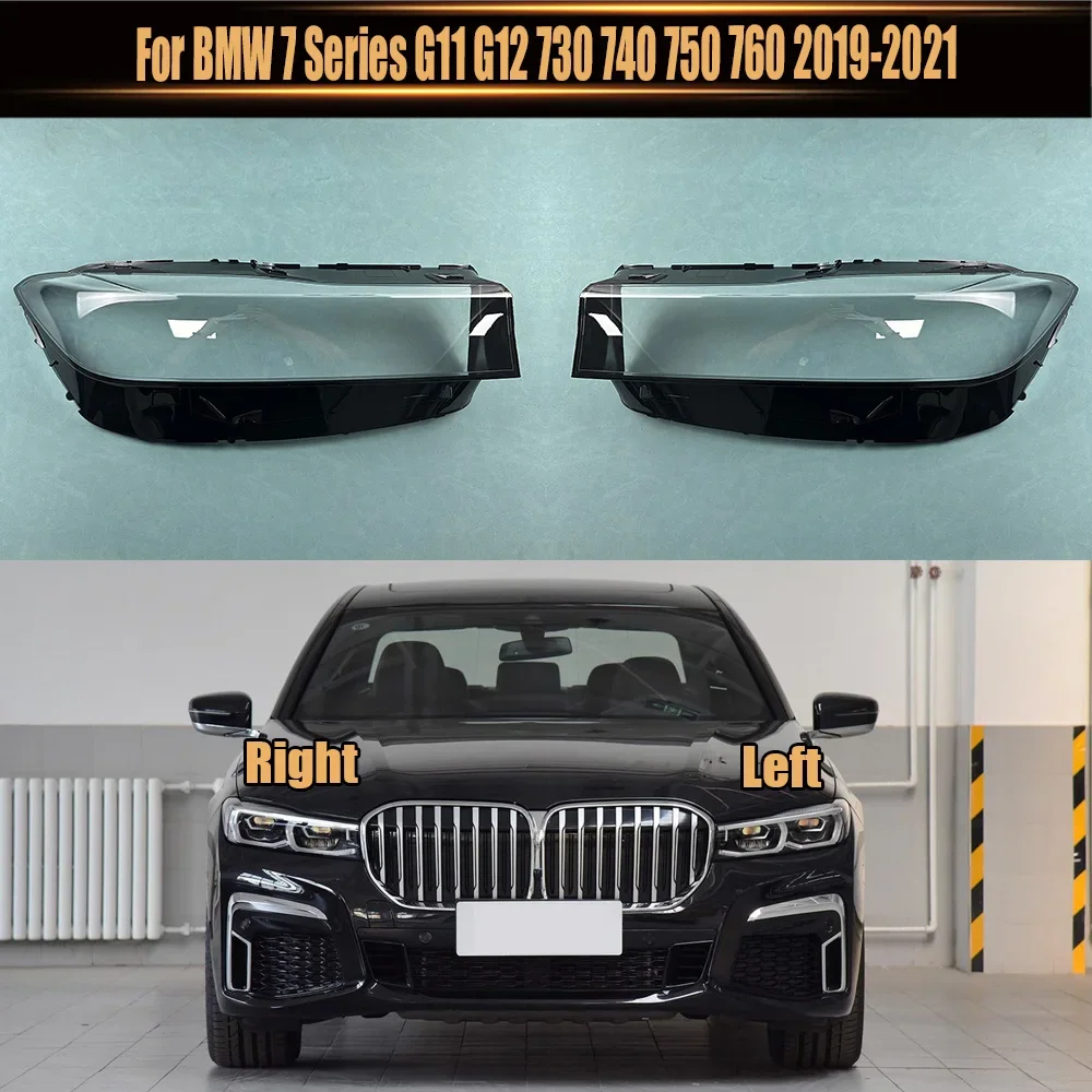 

For BMW 7 Series G11 G12 730 740 750 760 2019-2021 Lampshade Headlamp Cover Lamp Shell Mask Headlight Shade Plexiglass